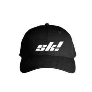 SK New school black baseball cap